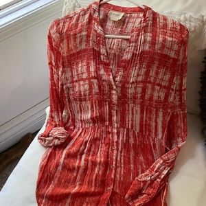 Maeve button front tunic top